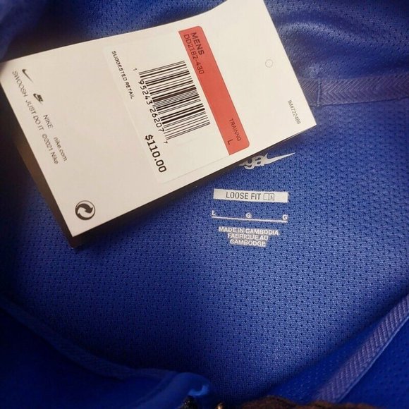 Nike Yoga Sherpa Training Half Snap Button Sweatshirt Mens Size L Fleece Purple - Picture 2 of 5